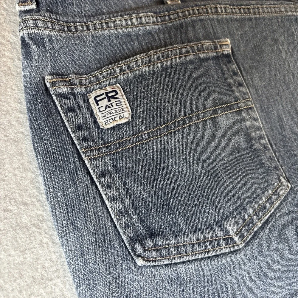 Tyndale FR Men's 44x36 Blue Jeans Cat2 Straight Leg Medium Wash Work Casual